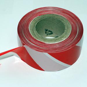 72mmx500m Premium Grade Red/White Barrier Tape - Non Adhesive
